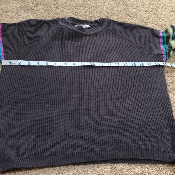 NWT! PULL & BEAR Size S grey multi crew sweater - Picture 7 of 8